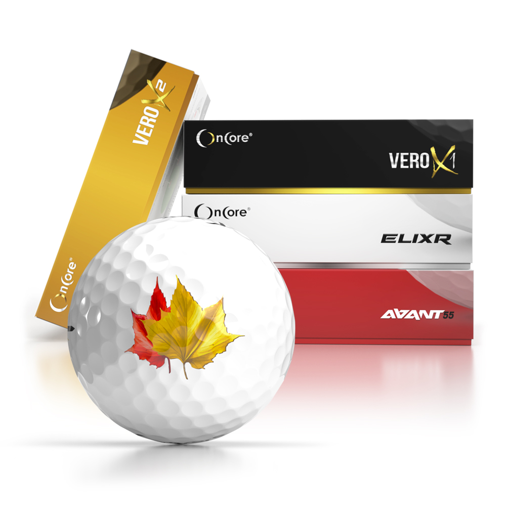 fall-leaves-thankgiving-day-golf-balls-logo-oncore-golf Shop - Fall Leaves | Thanksgiving Day Logo Golf Balls - OnCore Golf