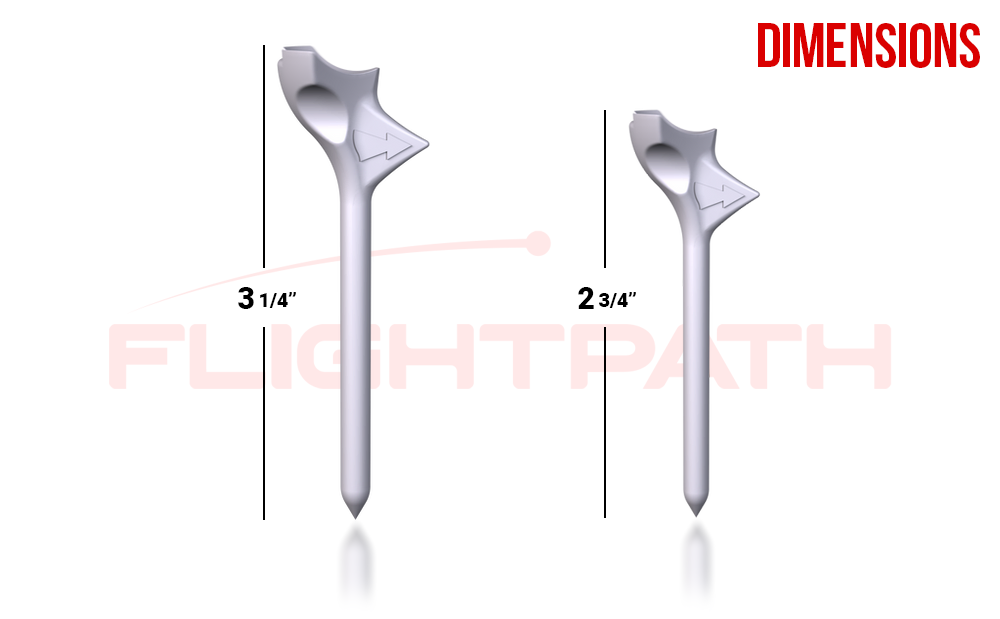 Shop Flightpath Golf Tees Online from OnCore Golf - Dimensions