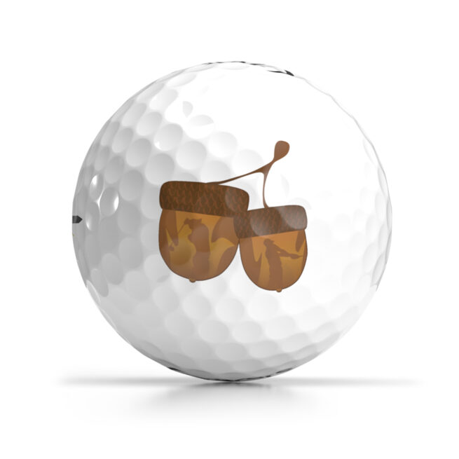 Shop Thanksgiving Day Logo Golf Balls - OnCore Golf - Golfer Acorns Custom Ball