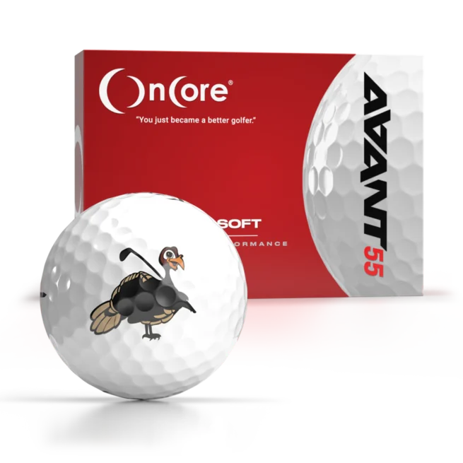 Thunder Turkey - Thanksgiving Day Logo Golf Balls - Shop OnCore Golf - AVANT 55