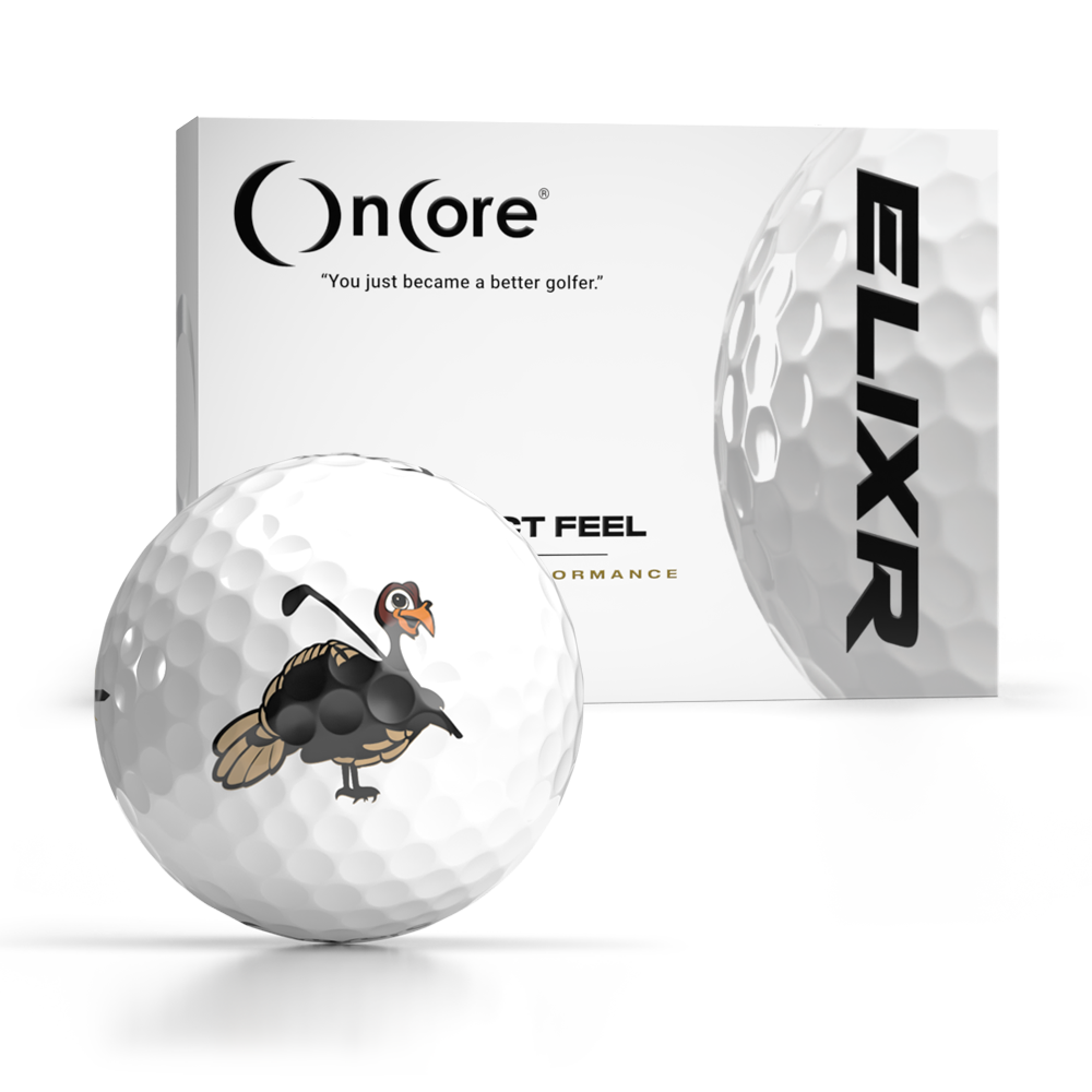 thunder-turkey-club-thankgiving-day-golf-balls-logo-oncore-golf-elixr Thunder Turkey - Thanksgiving Day Logo Golf Balls - Shop OnCore Golf - ELIXR