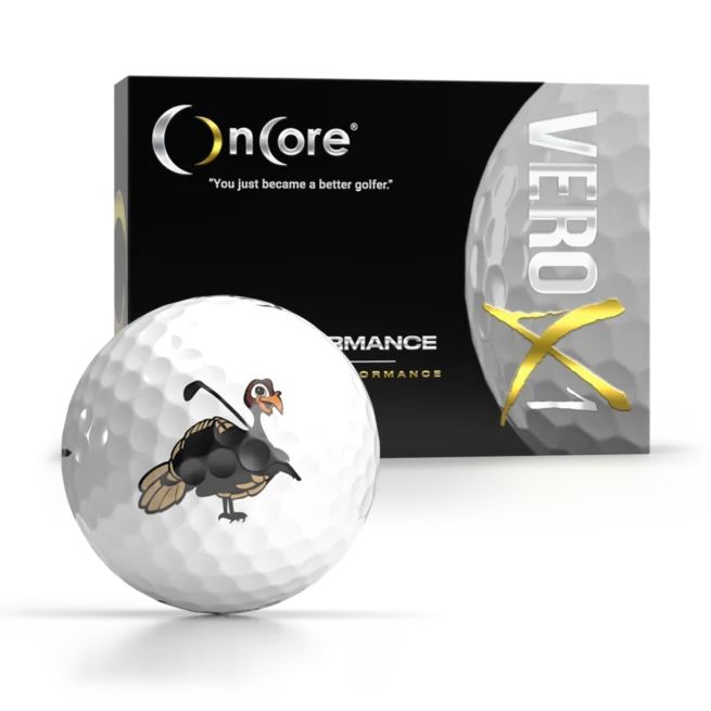 Thunder Turkey - Thanksgiving Day Logo Golf Balls - Shop OnCore Golf - VERO X1