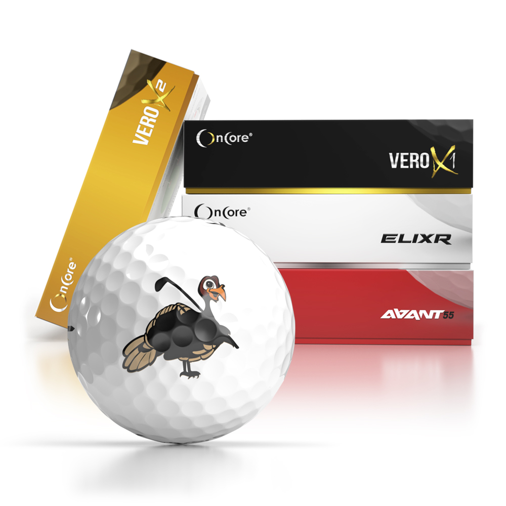 thunder-turkey-club-thankgiving-day-golf-balls-logo-oncore-golf Shop - Thunder Turkey | Thanksgiving Day Logo Golf Balls - OnCore Golf