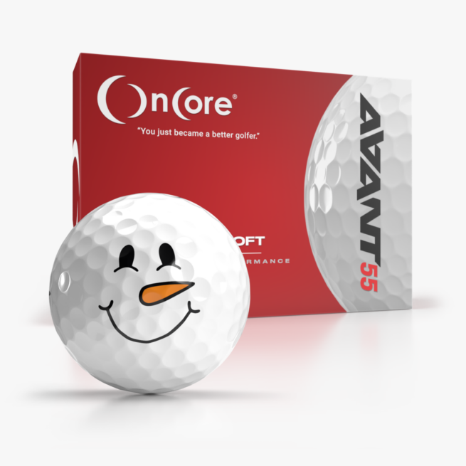 Shop Holiday Collection Golf Balls from OnCore Golf - Frosty Snowman Golf Ball - AVANT 55
