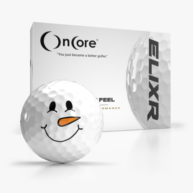 Shop Holiday Collection Golf Balls from OnCore Golf - Frosty Snowman Golf Ball - ELIXR