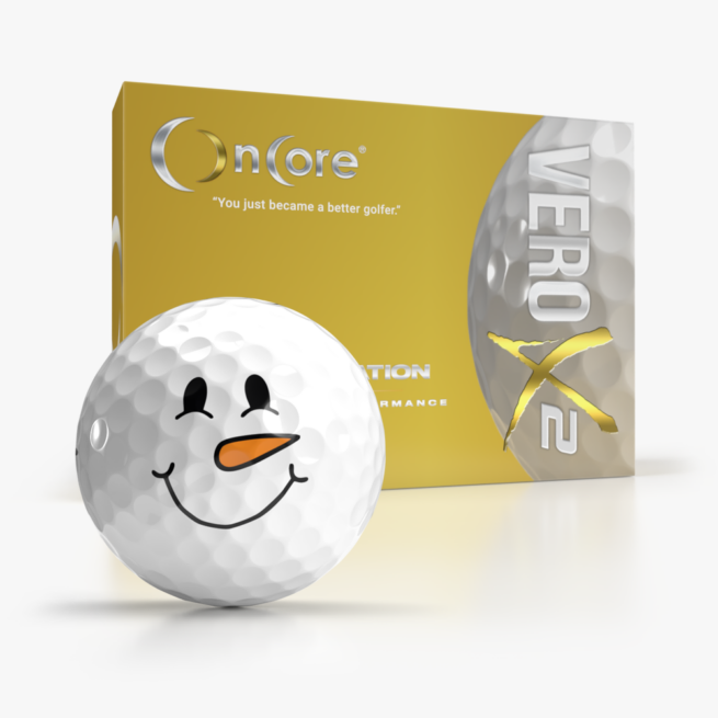 Shop Holiday Collection Golf Balls from OnCore Golf - Frosty Snowman Golf Ball - VERO X2