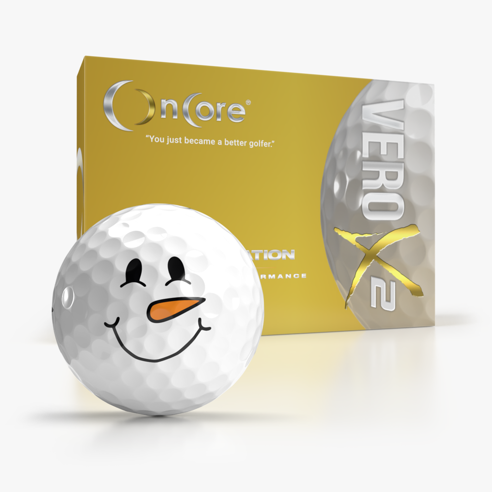 Shop Holiday Collection Golf Balls from OnCore Golf - Frosty Snowman Golf Ball - VERO X2