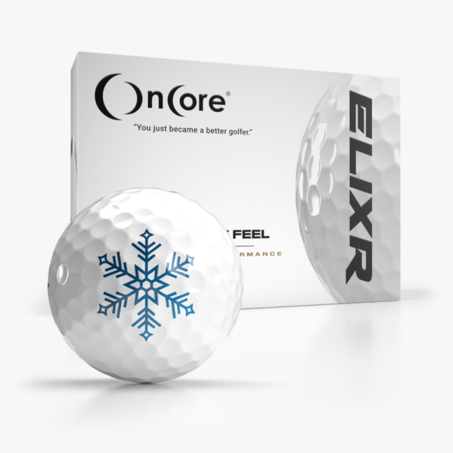 Shop Holiday Collection Golf Balls from OnCore Golf - Snowflake Golf Ball - ELIXR