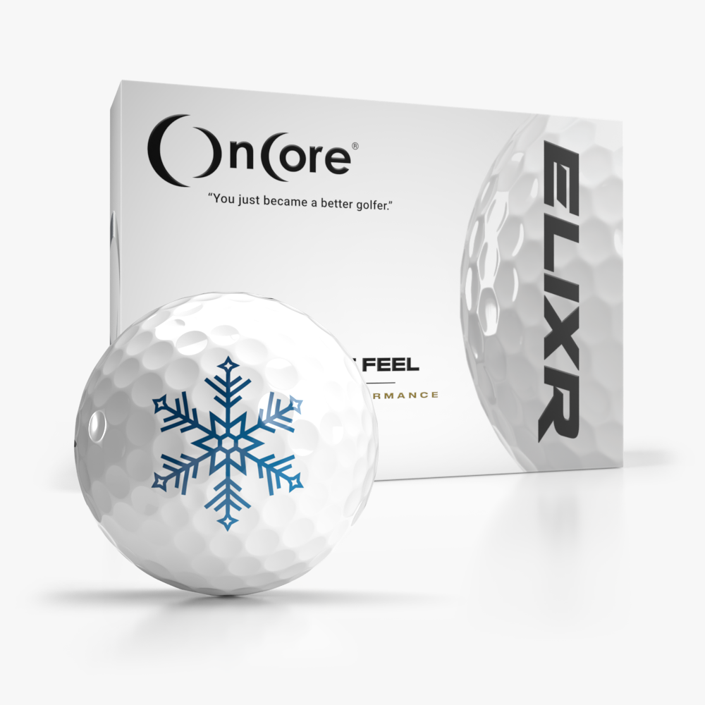 shop-holiday-golf-balls-christmas-logo-snowflake-oncore-elixr Shop Holiday Collection Golf Balls from OnCore Golf - Snowflake Golf Ball - ELIXR