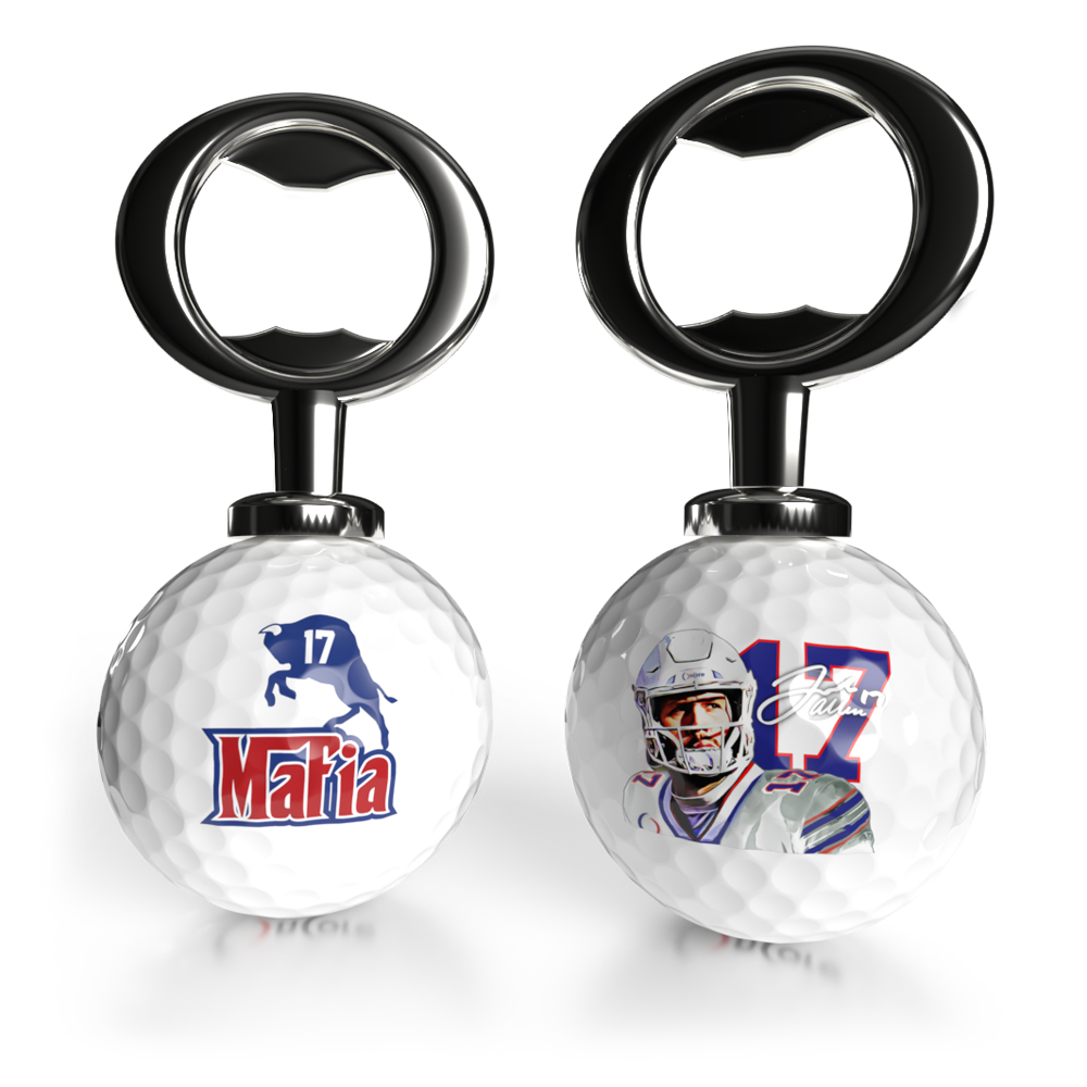 Shop 2023 Collectible Josh Allen Golf Ball Bottle Opener Buffalo Mafia Holiday Gift!