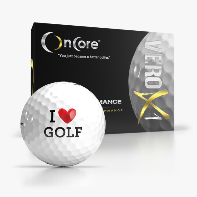 Shop Valentine's Day Golf Balls - 2024 - I Love Golf Ball | OnCore - VERO X1