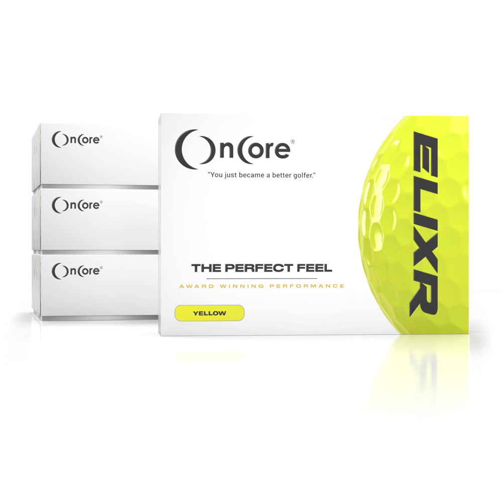 Shop & Save - Black Friday Golf Ball Bundle - OnCore Performance Dozen Golf Balls - ELIXR - Yellow