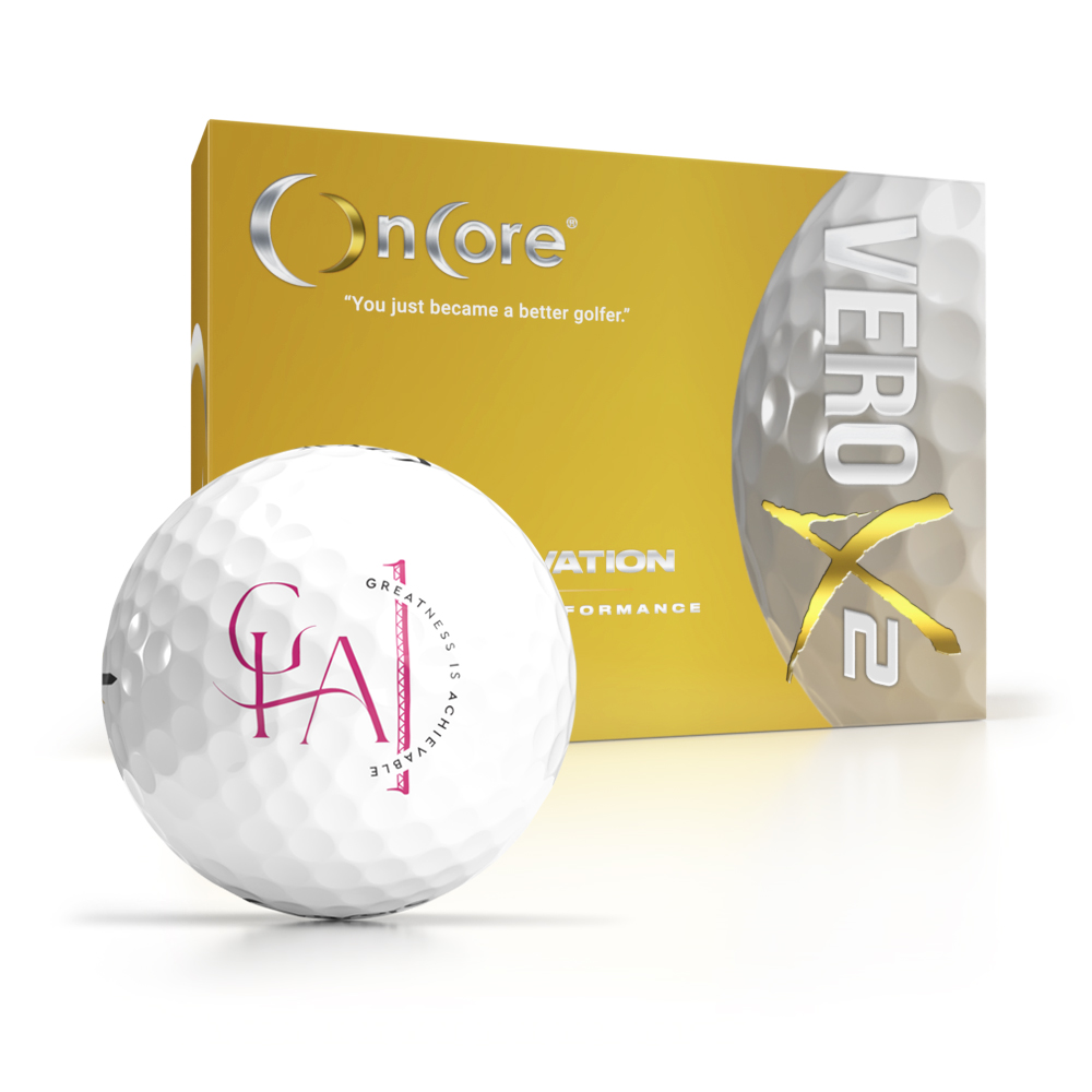 Shop GIA - Greatest is Achievable Logo Golf Balls from OnCore - VERO X2