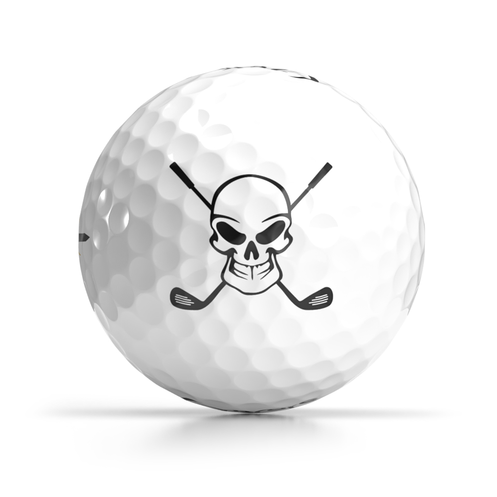 Shop OnCore's Halloween Logo Golf Balls - Skull Clubs Golf Ball