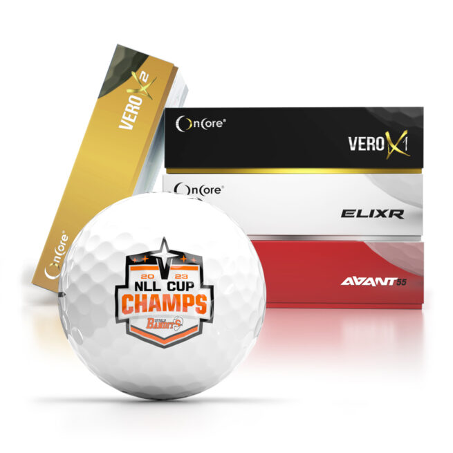 Shop Official Buffalo Bandits | 2020-2023 NLL Champions Logo Golf Balls - OnCore Golf Balls