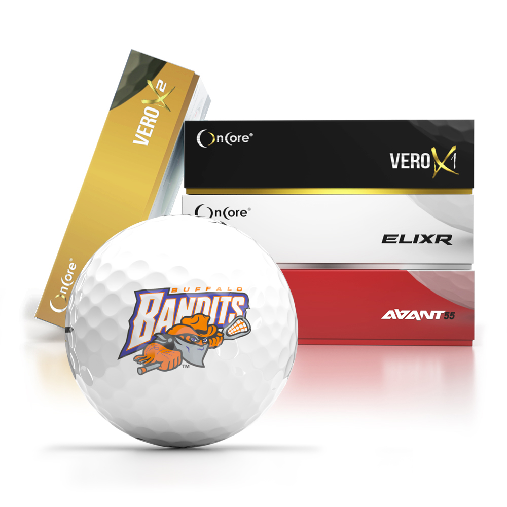 Shop Official Buffalo Bandits - NLL Logo Golf Balls - OnCore Golf Balls
