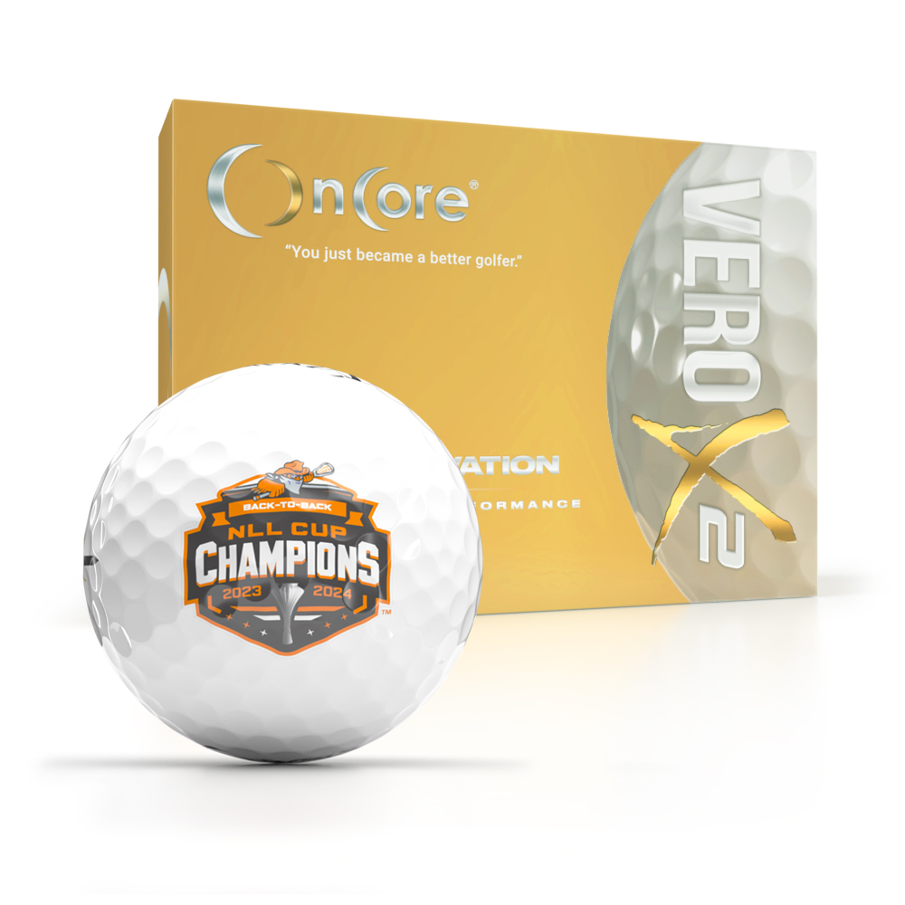 Shop OnCore Golf - Official Buffalo Bandits | 2023-24 NLL Champions Logo Golf Balls - VERO X2