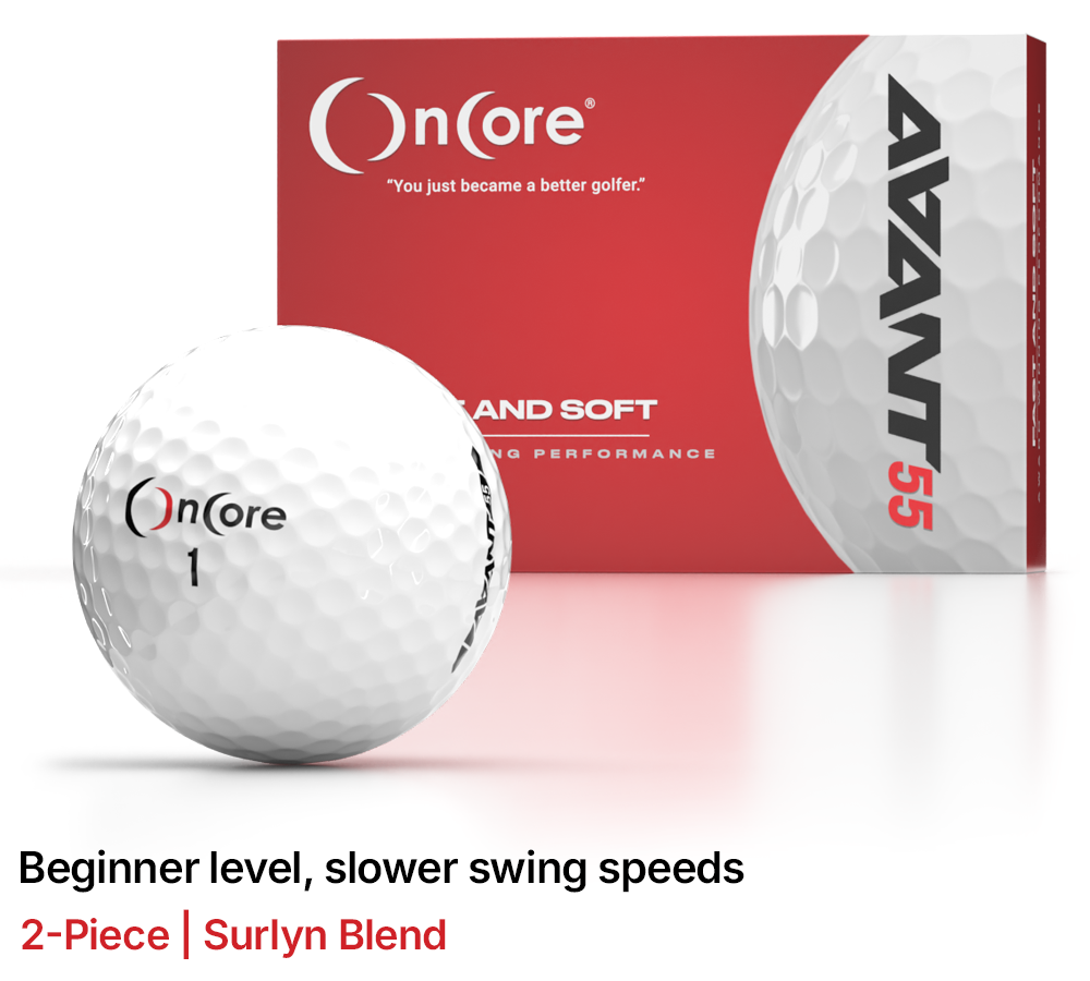 Shop OnCore Golf - AVANT 55 Low Compression Performance Dozen Golf Balls - White