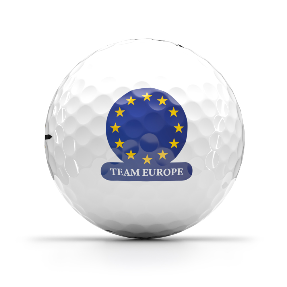 Shop Team Europe logo golf balls with European flag design from OnCore Golf