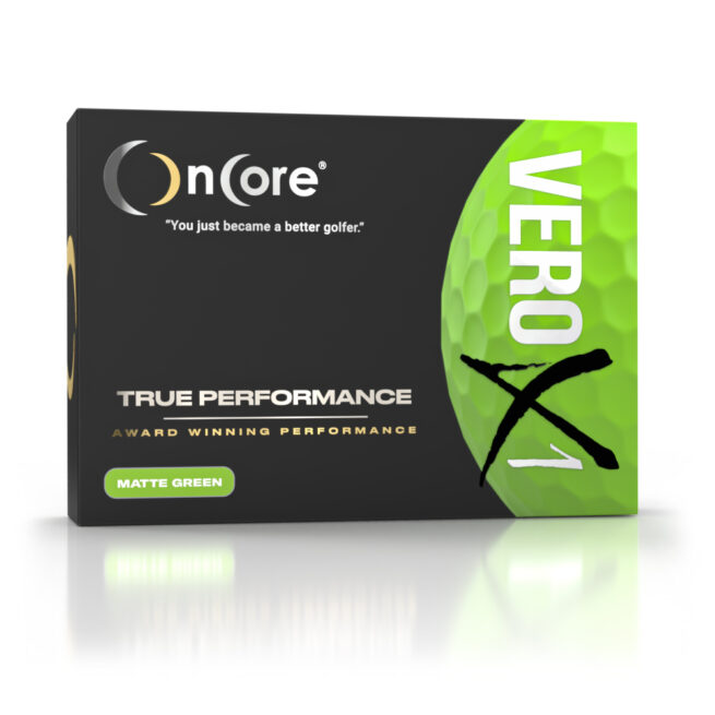 Shop OnCore Golf - VERO X1 Tour Performance Distance Golf Balls - Matte Green Dozen