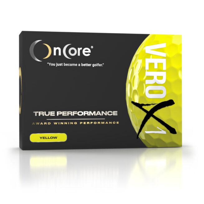 Shop OnCore Golf - VERO X1 Tour Performance Distance Golf Balls - Yellow Dozen