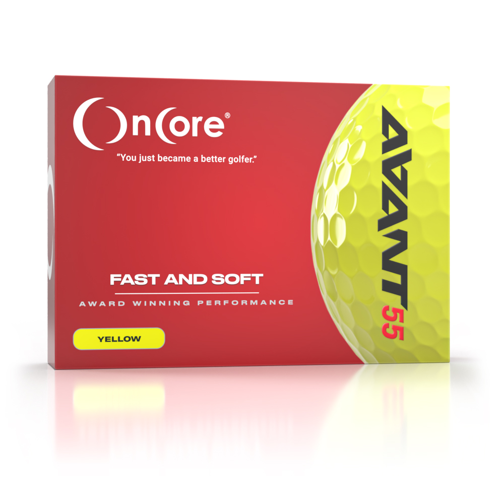 Shop OnCore Golf - AVANT 55 Award Winning Low Compression Golf Balls - Yellow Dozen