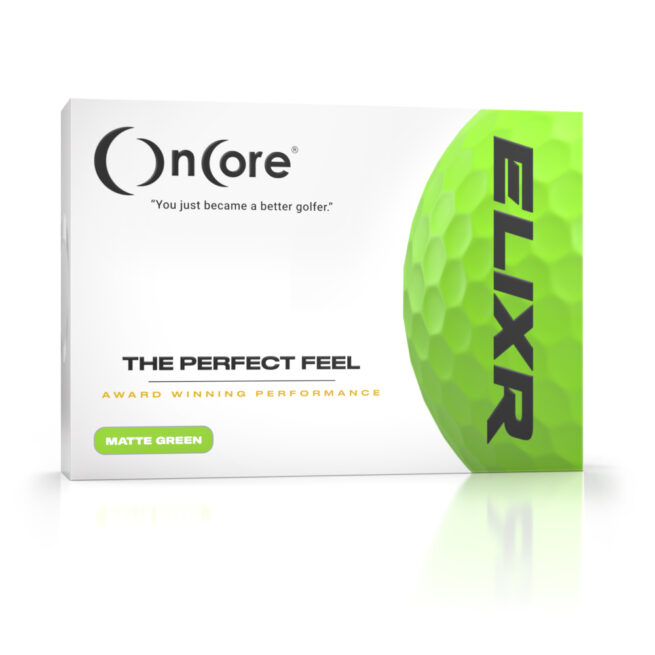 Shop OnCore Golf - ELIXR Gold Winning Performance Distance Golf Balls - Matte Green Dozen