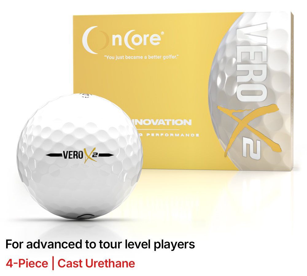 Shop OnCore Golf - VERO X2 Tour Distance Performance Golf Balls - White Dozen