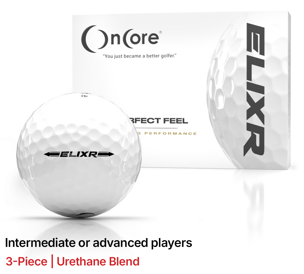 Shop OnCore Golf - ELIXR Gold Winning Performance Distance Golf Balls - White Dozen