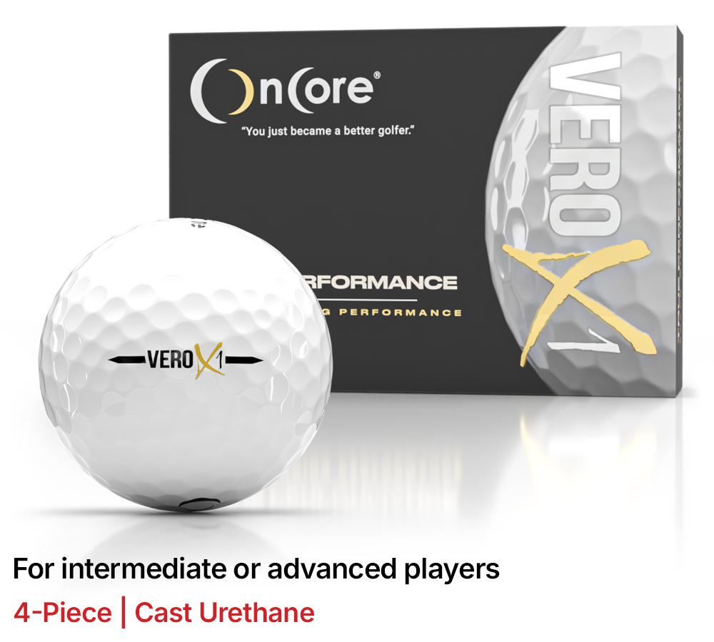 Shop OnCore Golf - VERO X1 Tour Performance Distance Golf Balls - White Dozen