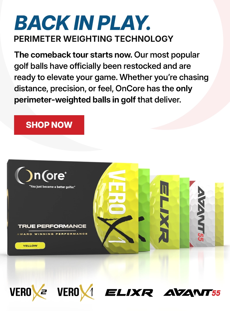 OnCore's Award-Winning Golf Balls are Back In Stock - featuring Perimeter Weighting Technology to Lower Your Score