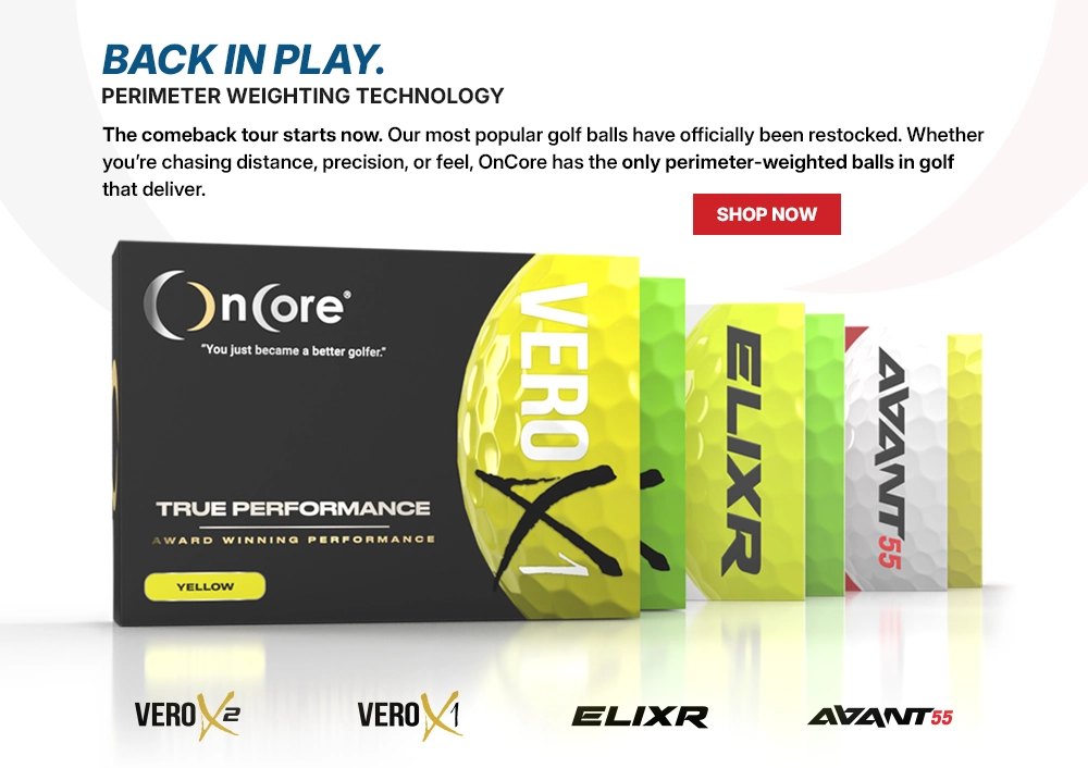 OnCore's Award-Winning Golf Balls are Back In Stock - featuring Perimeter Weighting Technology to Lower Your Score