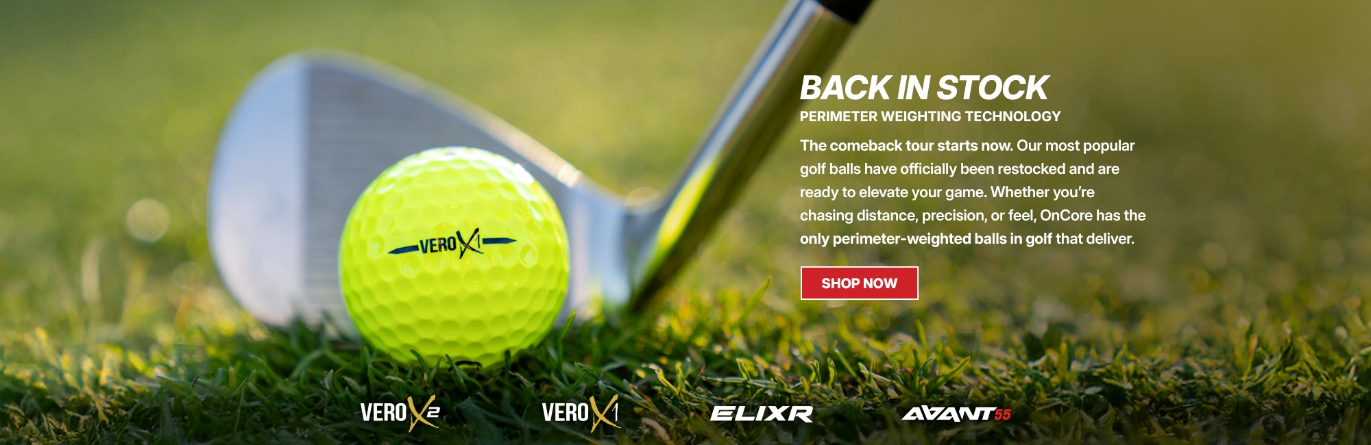OnCore's Award-Winning Golf Balls - featuring Perimeter Weighting Technology to Lower Your Score