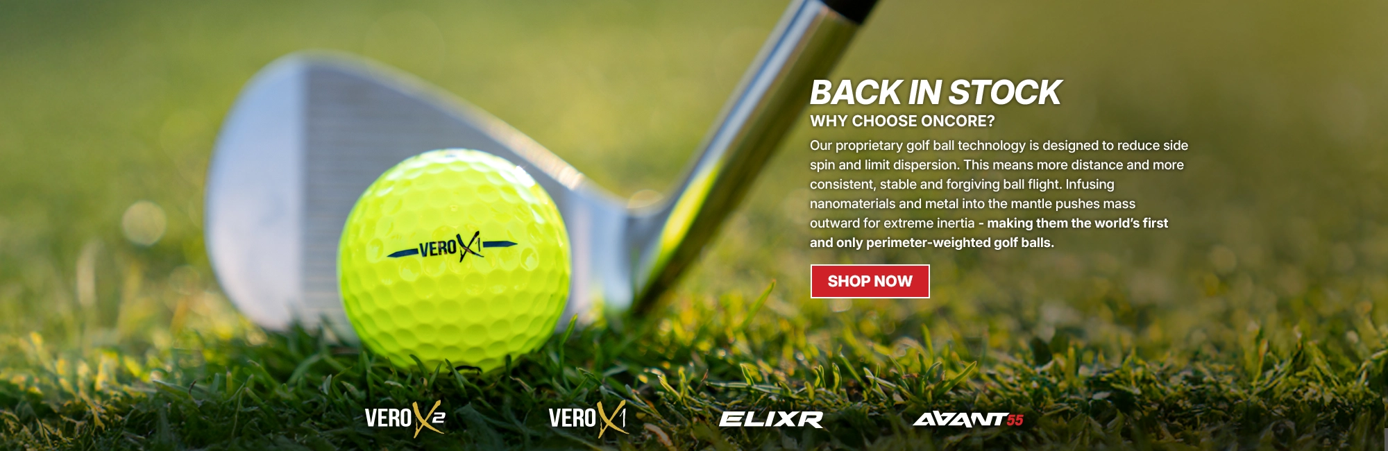 OnCore's Award-Winning Golf Balls - featuring Perimeter Weighting Technology to Lower Your Score