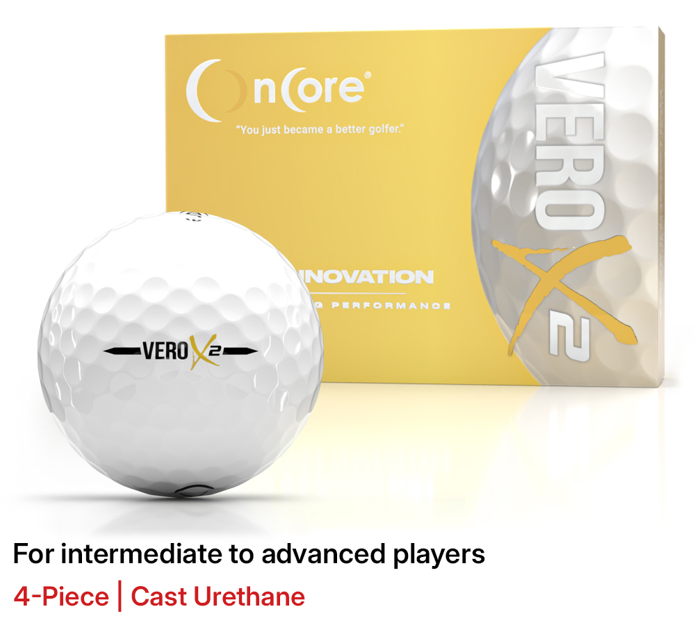 Shop OnCore Golf - VERO X2 Tour Distance Performance Golf Balls - White Dozen