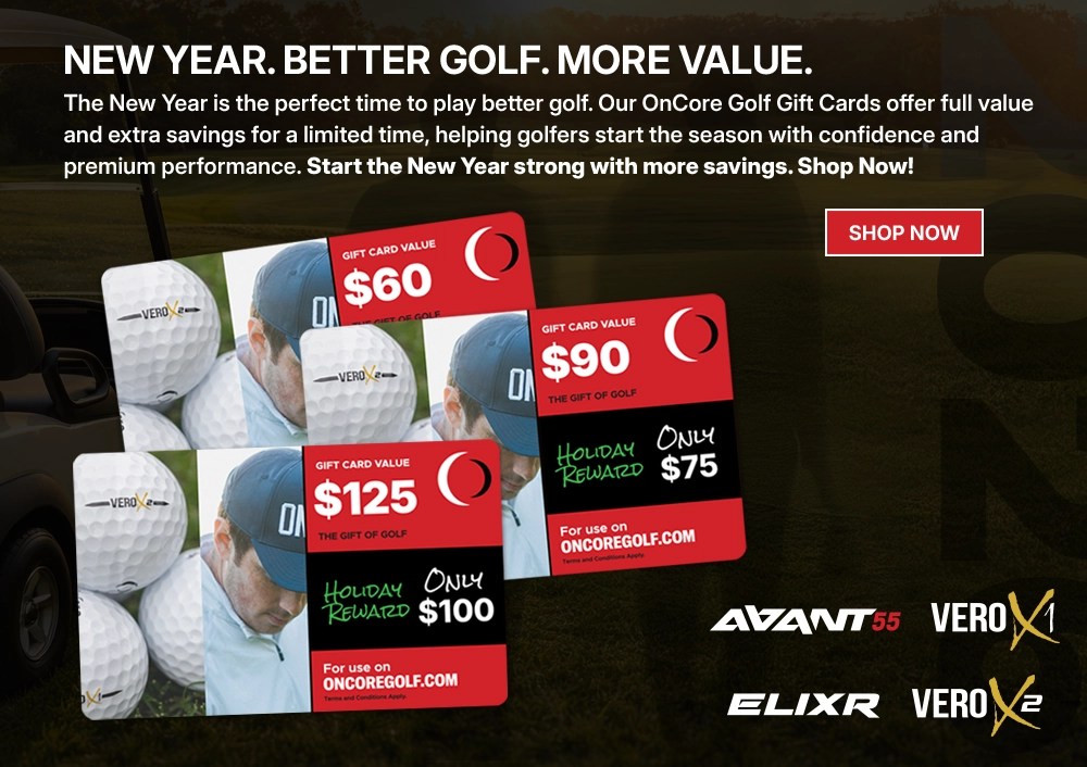 Shop OnCore Golf digital gift card with instant delivery, perfect New Year's gift for all golfers