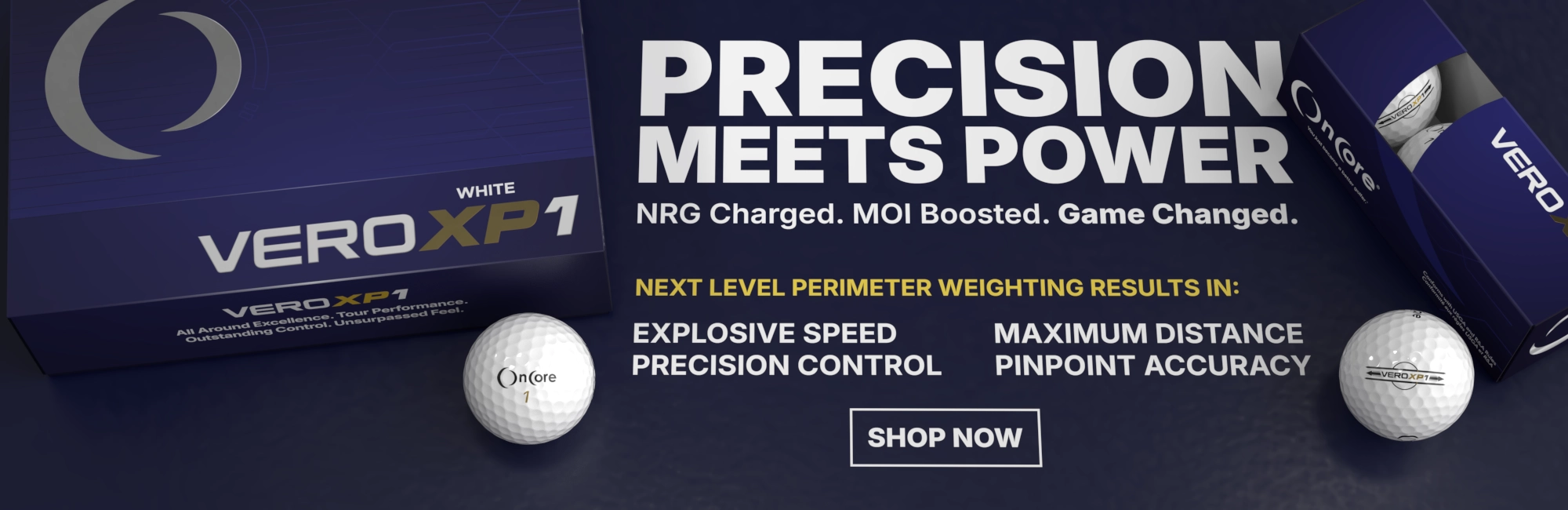 Shop OnCore Golf - VERO XP1 Tour Distance Performance Golf Balls - White Dozen